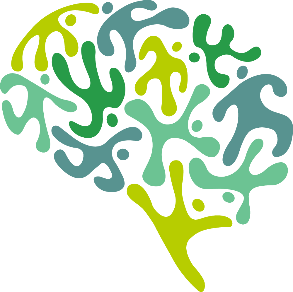 Icono del logo de Mentallylab. Personas en el interior de un cerebro.